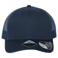 Atlantis Headwear Sustainable Trucker Cap, Navy / Navy, Front view