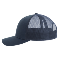 Atlantis Headwear Sustainable Trucker Cap, Navy / Navy, Left Side view