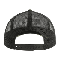 Atlantis Headwear Sustainable Trucker Cap, Olive / Black, Back view