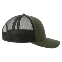 Atlantis Headwear Sustainable Trucker Cap, Olive / Black, Right Side view
