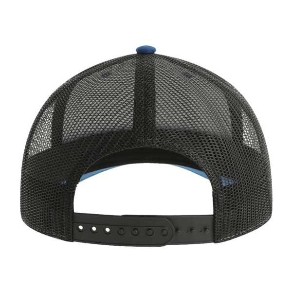 Atlantis Headwear Sustainable Trucker Cap, Royal / Black, Back view
