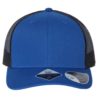 Atlantis Headwear Sustainable Trucker Cap, Royal / Black, Front view