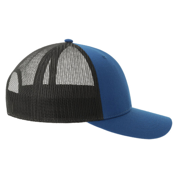 Atlantis Headwear Sustainable Trucker Cap, Royal / Black, Right Side view