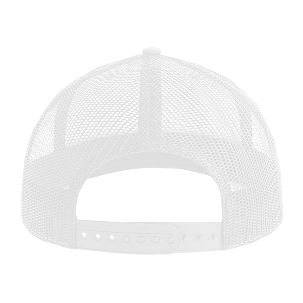Atlantis Headwear Sustainable Trucker Cap, White / White, Back view