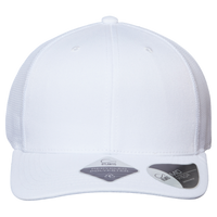 Atlantis Headwear Sustainable Trucker Cap, White / White, Front view