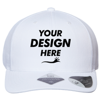 Atlantis Headwear Sustainable Trucker Cap, White / White, Front view, Mockup