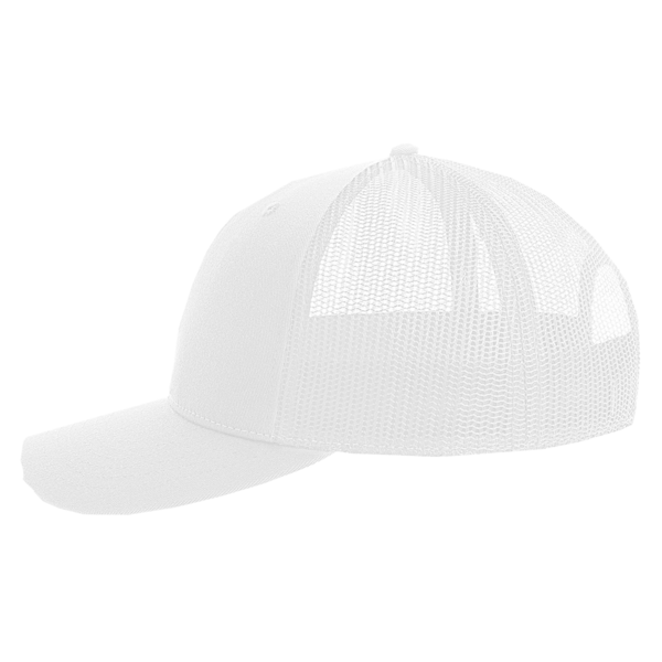 Atlantis Headwear Sustainable Trucker Cap, White / White, Left Side view