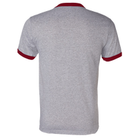 Augusta Sportswear Unisex 50/50 Ringer T-Shirt, Athletic Heather / Red, Back view
