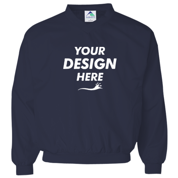 Augusta Sportswear Unisex Micro Poly Windshirt, Navy, Front view, Mockup
