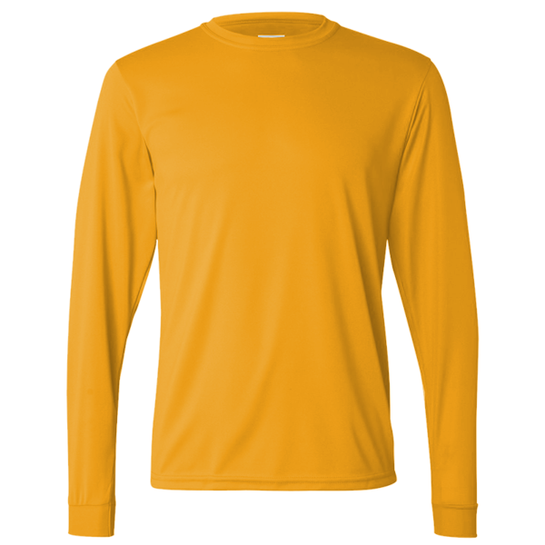 Augusta Sportswear Unisex Nexgen Performance Long Sleeve T-Shirt, Gold, Front view