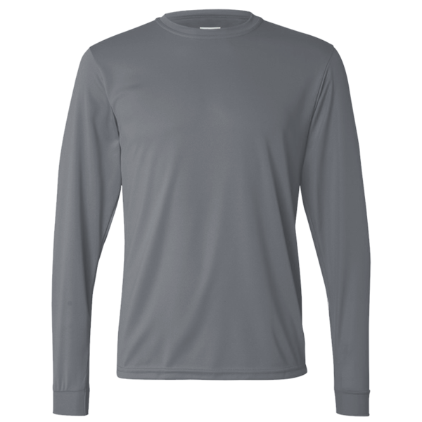 Augusta Sportswear Unisex Nexgen Performance Long Sleeve T-Shirt, Graphite, Front view