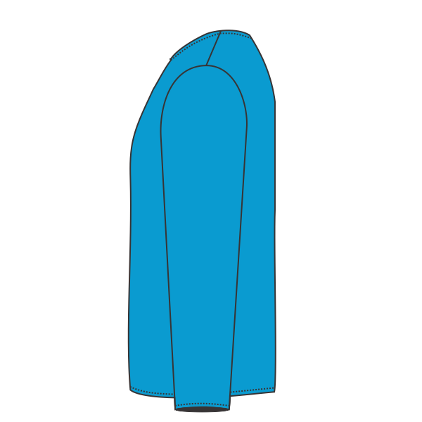 Augusta Sportswear Unisex Nexgen Performance Long Sleeve T-Shirt, Power Blue, Left Sleeve (Long) view
