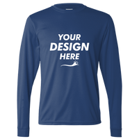 Augusta Sportswear Unisex Nexgen Performance Long Sleeve T-Shirt, Royal, Front view, Mockup