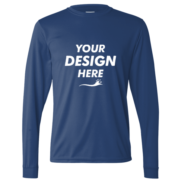 Augusta Sportswear Unisex Nexgen Performance Long Sleeve T-Shirt, Royal, Front view, Mockup