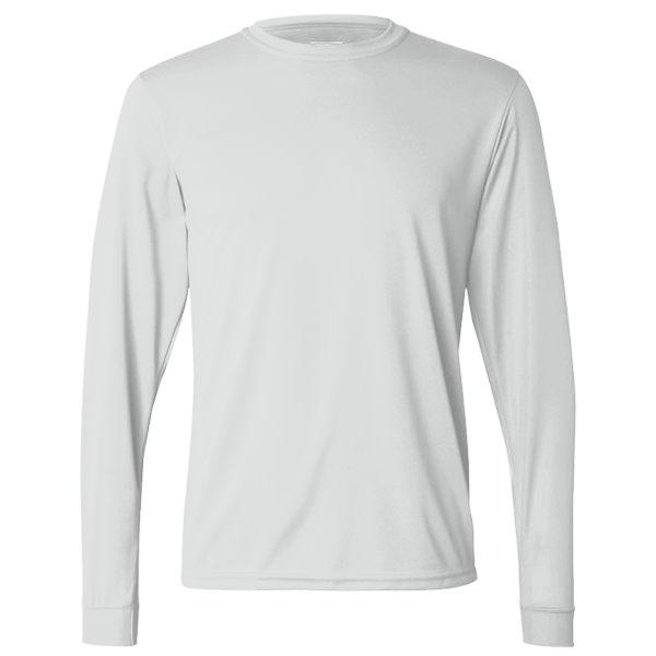Augusta Sportswear Unisex Nexgen Performance Long Sleeve T-Shirt, Silver, Front view