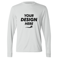 Augusta Sportswear Unisex Nexgen Performance Long Sleeve T-Shirt, Silver, Front view, Mockup