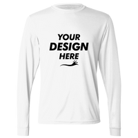 Augusta Sportswear Unisex Nexgen Performance Long Sleeve T-Shirt, White, Front view, Mockup