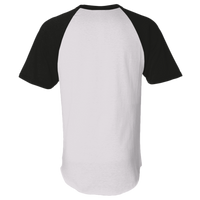Augusta Sportswear Unisex Raglan Baseball Jersey, White / Black, Back view