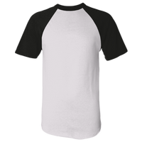 Augusta Sportswear Unisex Raglan Baseball Jersey, White / Black, Front view