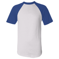 Augusta Sportswear Unisex Raglan Baseball Jersey, White / Royal, Front view