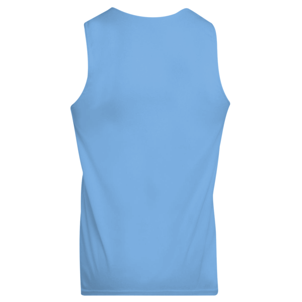 Augusta Sportswear Unisex Reversible Wicking Tank Top, Columbia Blue / White, Back view