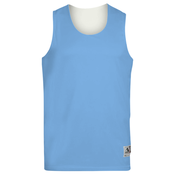 Augusta Sportswear Unisex Reversible Wicking Tank Top, Columbia Blue / White, Front view
