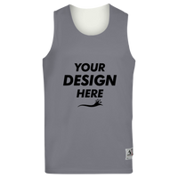 Augusta Sportswear Unisex Reversible Wicking Tank Top, Graphite / White, Front view, Mockup