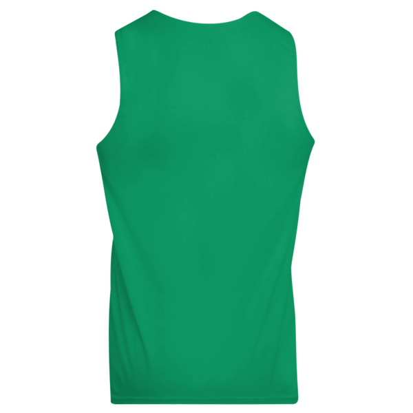 Augusta Sportswear Unisex Reversible Wicking Tank Top, Kelly / White, Back view