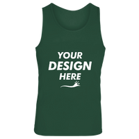 Augusta Sportswear Unisex Training Tank Top, Dark Green, Front view, Mockup