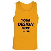Augusta Sportswear Unisex Training Tank Top, Gold, Front view, Mockup