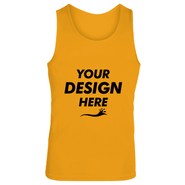 Augusta Sportswear Unisex Training Tank Top, Gold, Front view, Mockup