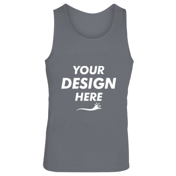 Augusta Sportswear Unisex Training Tank Top, Graphite, Front view, Mockup