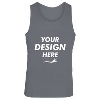 Augusta Sportswear Unisex Training Tank Top, Graphite, Front view, Mockup
