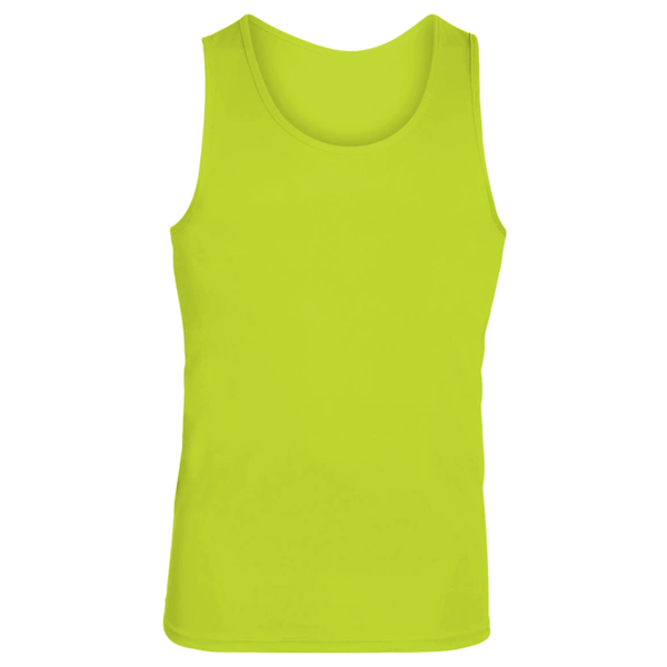 Augusta Sportswear Unisex Training Tank Top, Lime, Front view