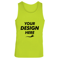 Augusta Sportswear Unisex Training Tank Top, Lime, Front view, Mockup