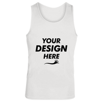 Augusta Sportswear Unisex Training Tank Top, White, Front view, Mockup