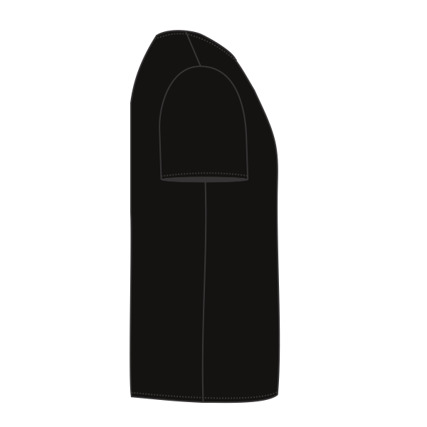 Augusta Sportswear Youth Attain Two-Button Jersey, Black, Right Sleeve view