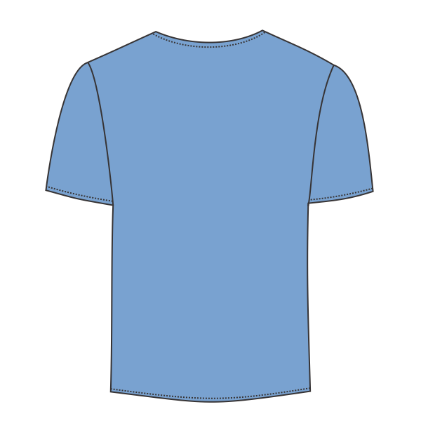 Augusta Sportswear Youth Attain Two-Button Jersey, Columbia Blue, Back view
