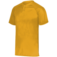 Augusta Sportswear Youth Attain Two-Button Jersey, Gold, Front view