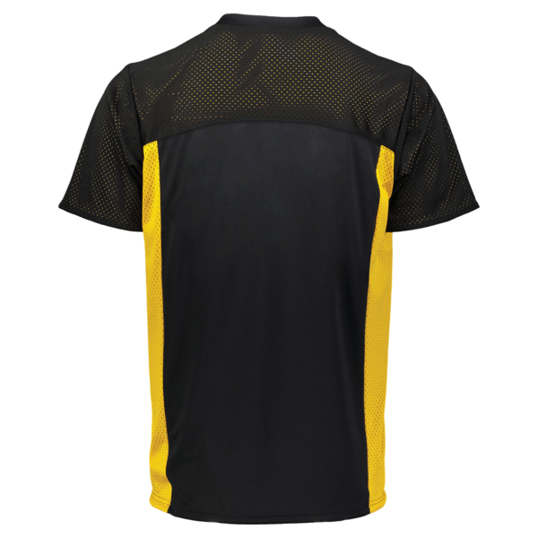 Augusta Sportswear Youth Reversible Flag Football Jersey, Black / Gold, Back view