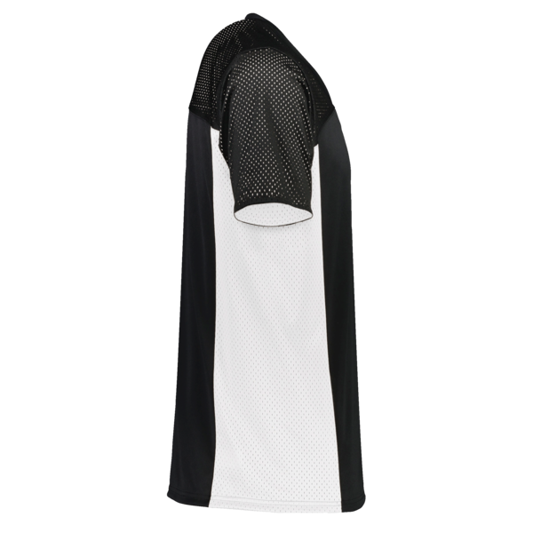 Augusta Sportswear Youth Reversible Flag Football Jersey, Black / White, Right Sleeve view
