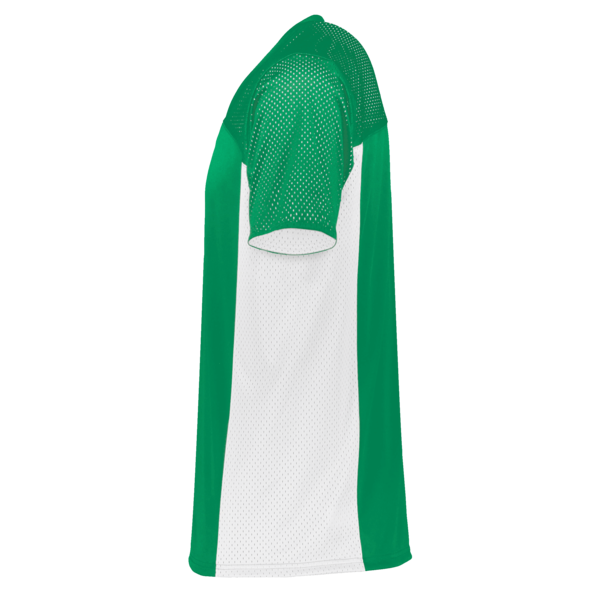 Augusta Sportswear Youth Reversible Flag Football Jersey, Kelly / White, Left Sleeve view