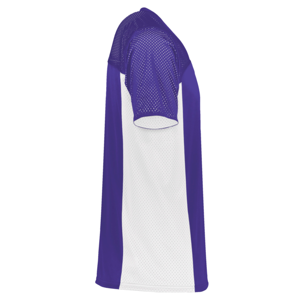 Augusta Sportswear Youth Reversible Flag Football Jersey, Purple / White, Right Sleeve view
