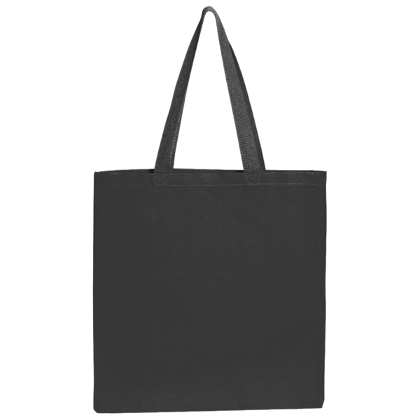 BAGedge Canvas Promo Tote, Black, Back view