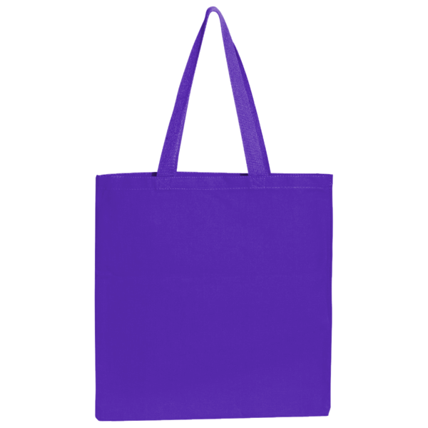 BAGedge Canvas Promo Tote, Purple, Back view