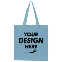 BAGedge Canvas Promo Tote, Sky Blue, Front view, Mockup