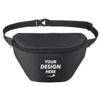 BAGedge Fanny Pack, Black, Front view, Mockup