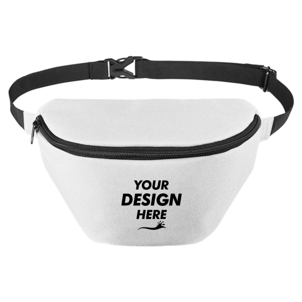 BAGedge Fanny Pack, White, Front view, Mockup