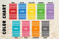 Personalized Striped Beach Towel, Standard,Premium