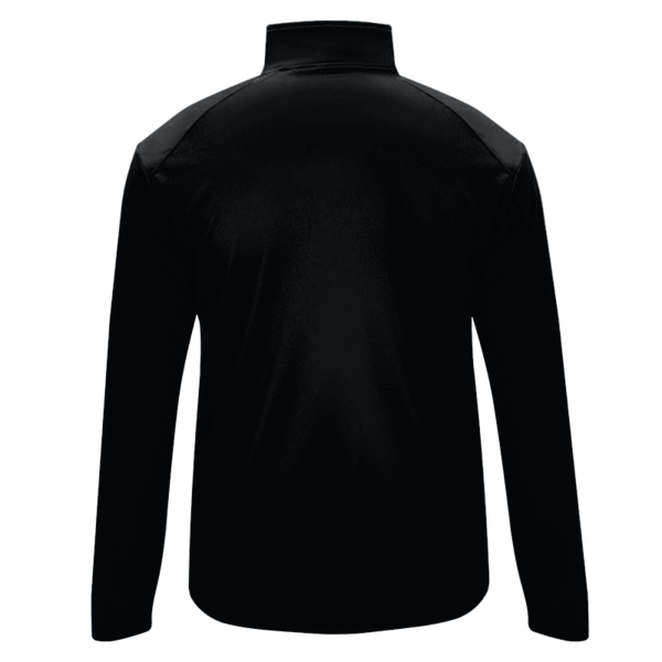 Badger Men's B-Core Quarter-Zip Pullover, Black / Graphite, Back view
